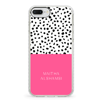 Apple iPhone 7 Plus / 8 Plus / Impact Pro White Phone Case Personalized Text Colorful Spotted Dotted, Phone Case - Stylizedd.com