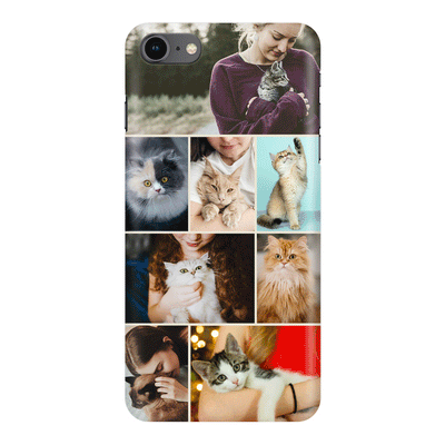 Apple iPhone 7/8/SE (2020) / Snap Classic Phone Case Personalised Photo Collage Grid Pet Cat, Phone Case - Stylizedd